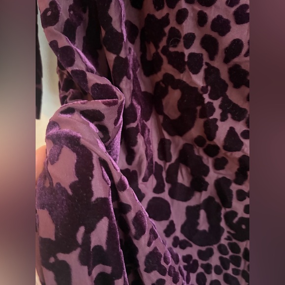 Cache Long Sleeve Dress in Purple and Black Animal Print - Picture 8 of 13